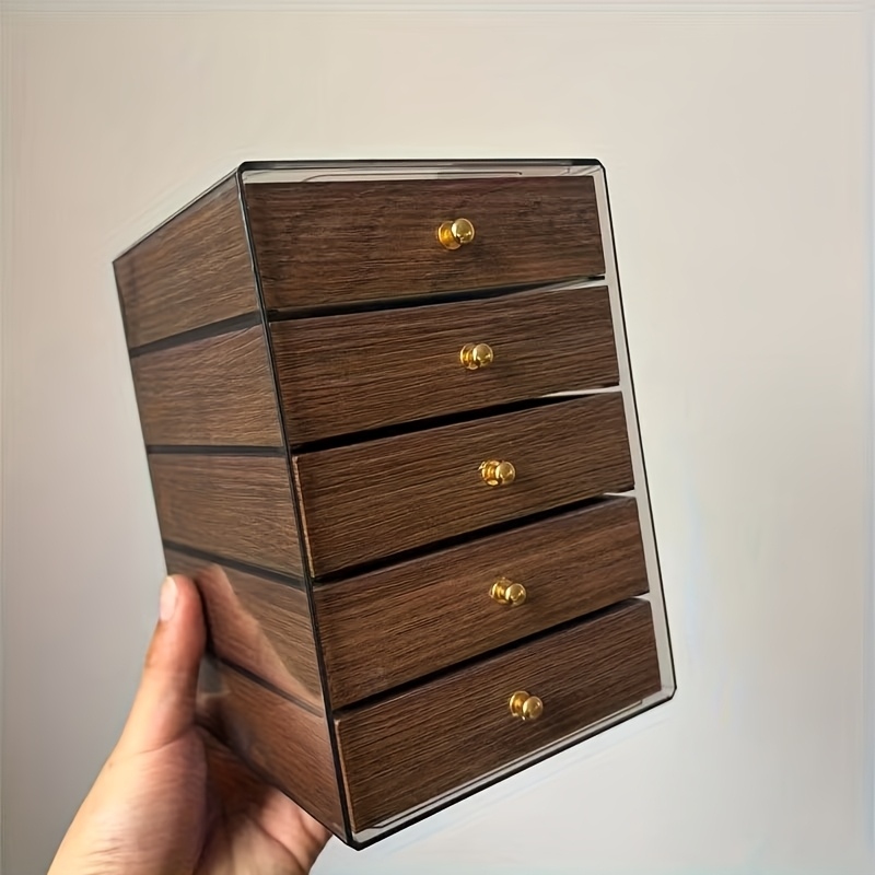 Body Jewelry In Store - Five-layer peachwood jewelry box，Peach wood body
