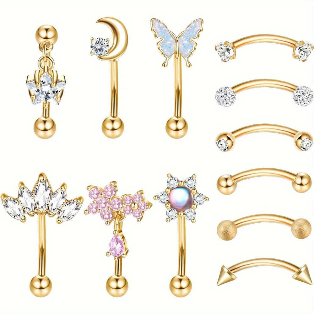 Body Jewelry Barbell - Florideco 1PC Stainless Steel Rook Piercing