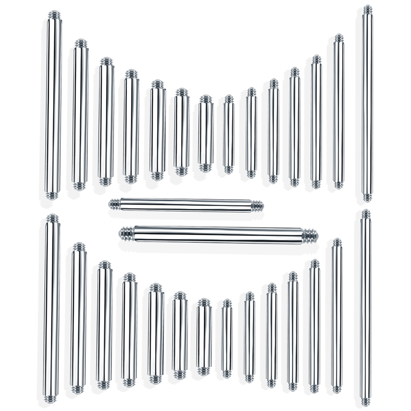 Body Jewelry Barbell - 10PCS 4-42mm 316L Surgical Steel Straight