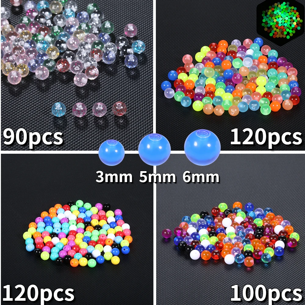Body Jewelry Barbell - 90-120pcs Colorful Acrylic Replacement Ball 3mm