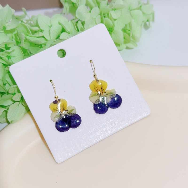 Body Jewelry Wholesale - Natural Plant Series Real Flower Earrings