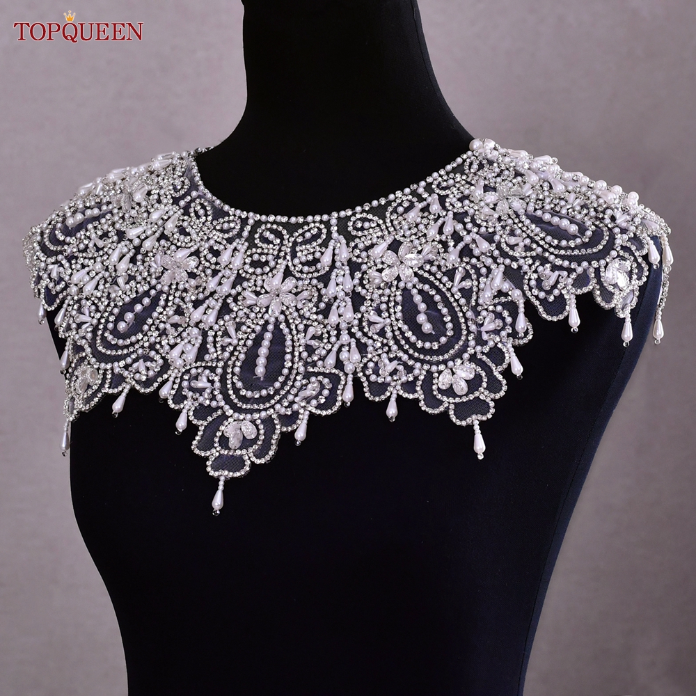 Body Jewelry Chains - TOPQUEEN New Wedding Bridal Gauze Shawl