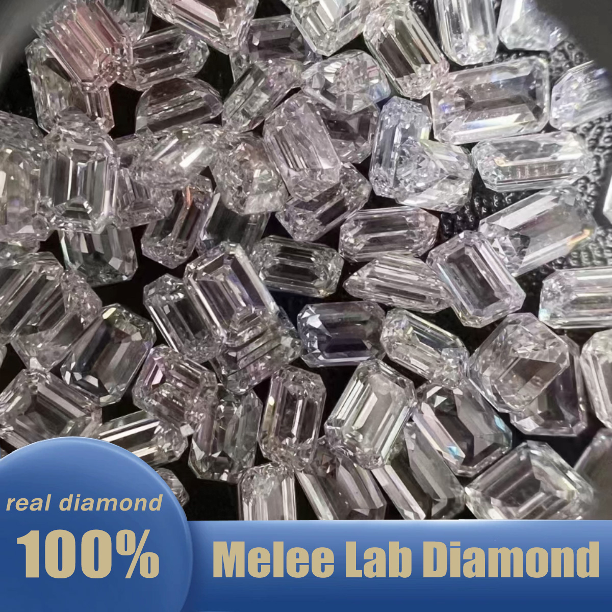 Body Jewelry Vch - Emerald Cut Lab Grown Small Diamond