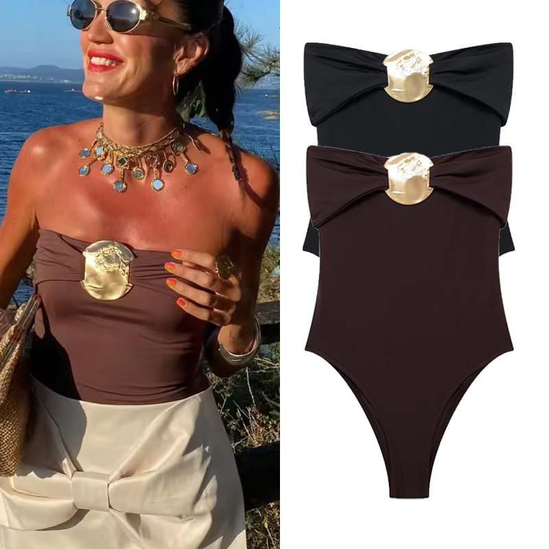 Body Jewelry Gold - HXAO 2024 Woman Sexy Tops Bow