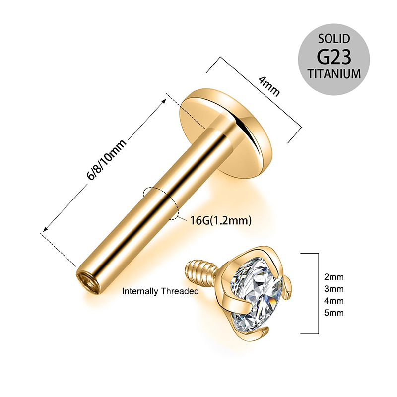 16G Titanium Internally Thread – обзор и цена Body Jewelry Titanium