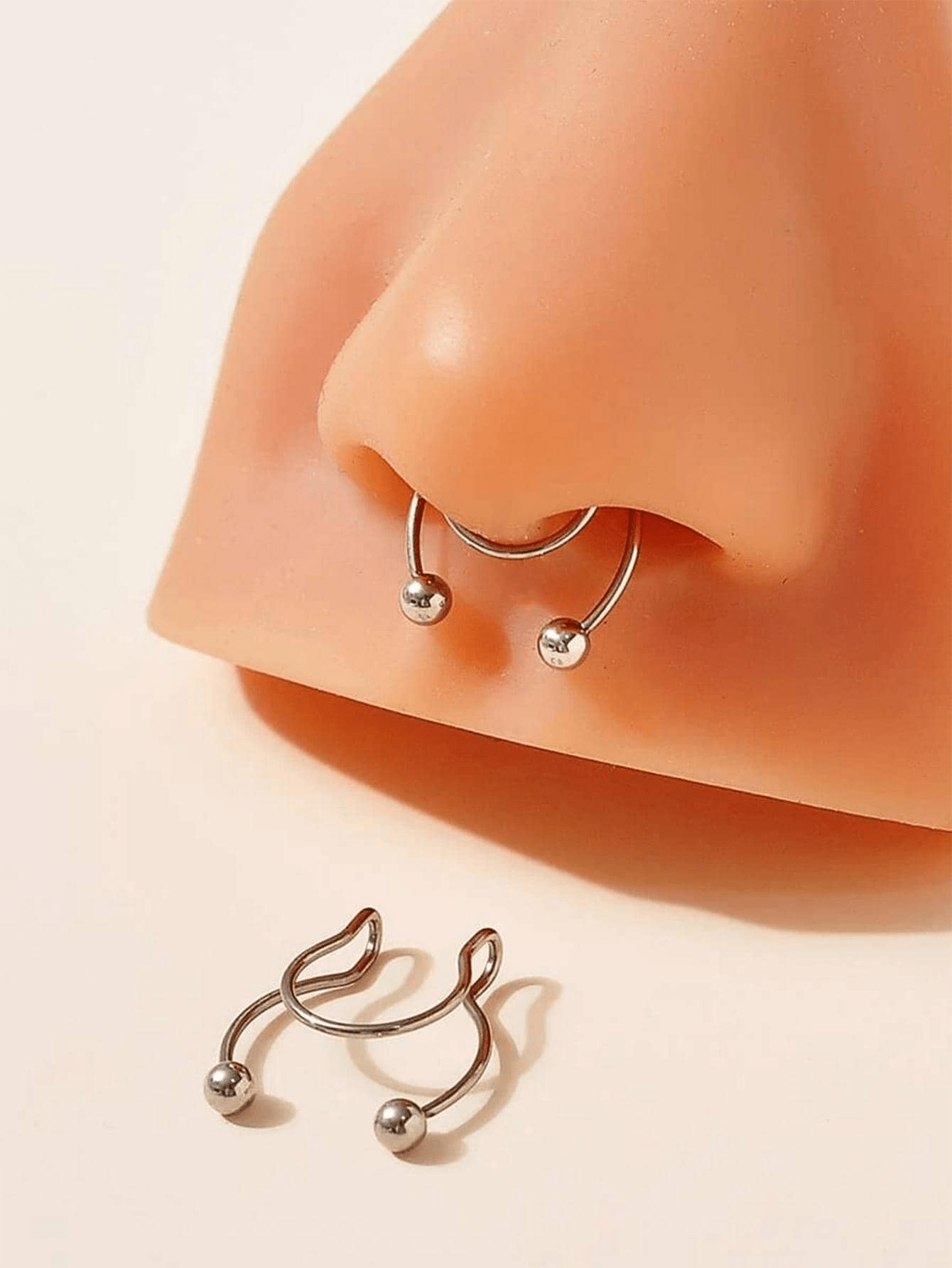 2pcs Stainless Steel Clip-On S – обзор и цена Body Jewelry Septum