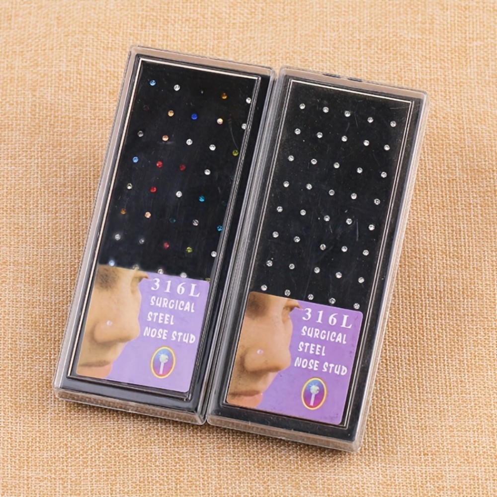 60pcs Nose Ring Set Stud Earri – обзор и цена Body Jewelry In Store