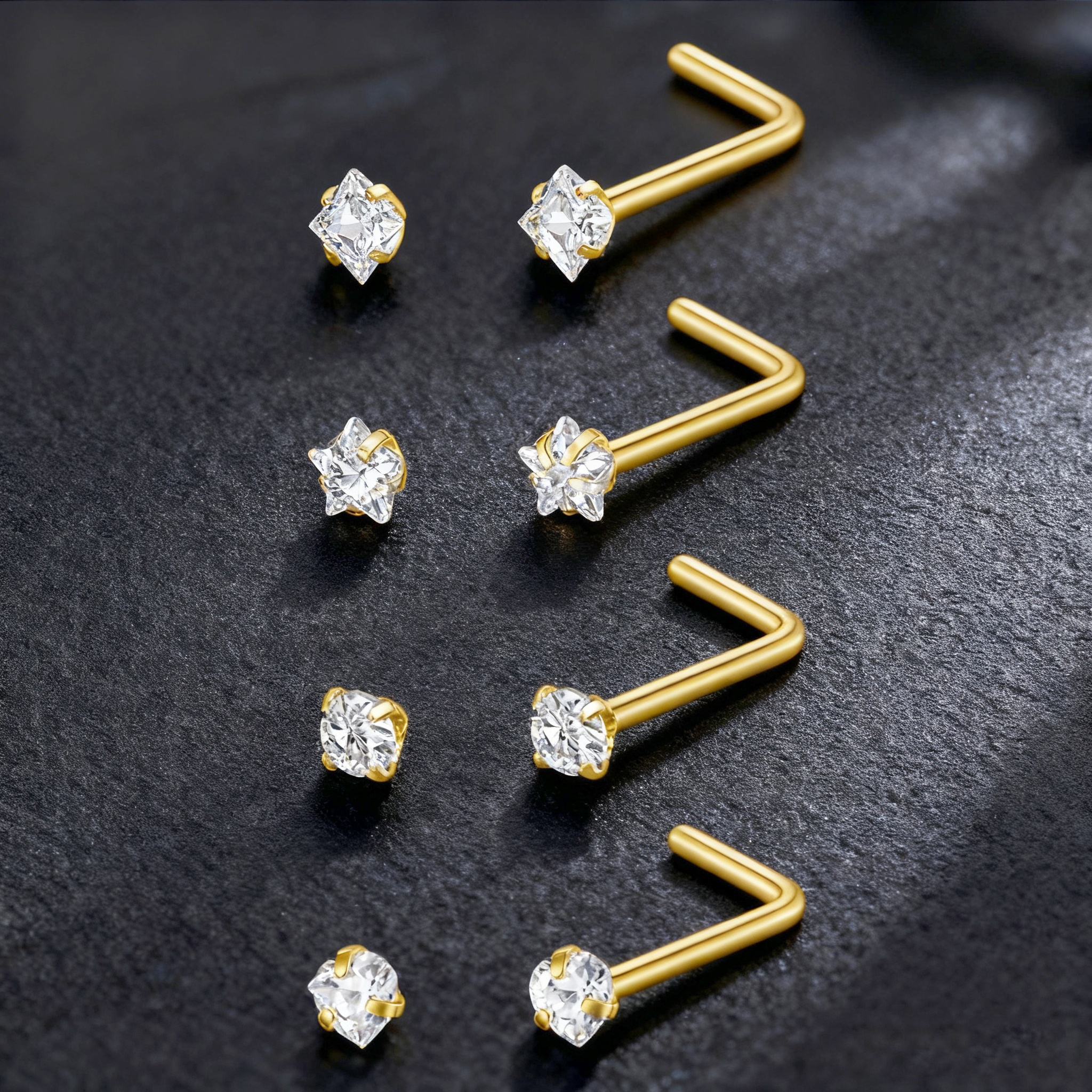 4pcs/Set Glitter Nose Studs 20 – обзор и цена Body Jewelry Changing Kit