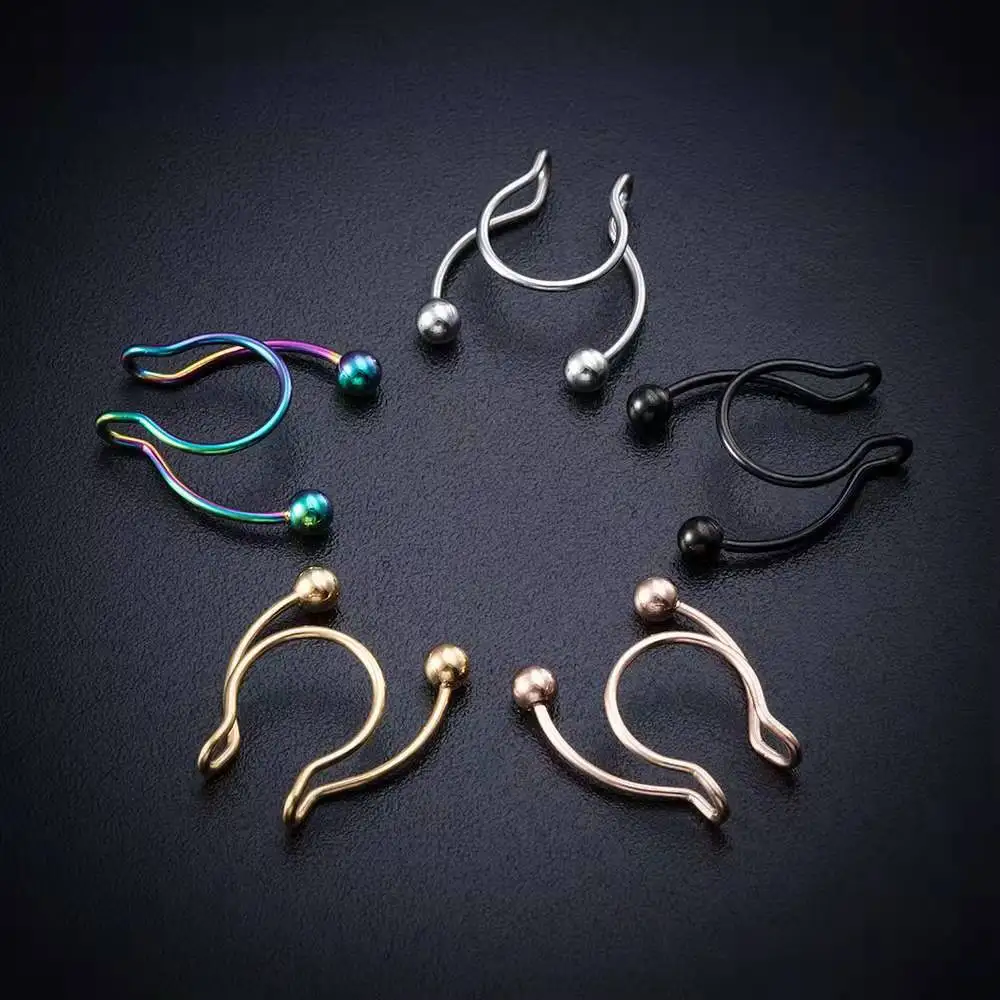 U Shaped Fake Nose Ring Hip Ho – обзор и цена Body Jewelry Septum