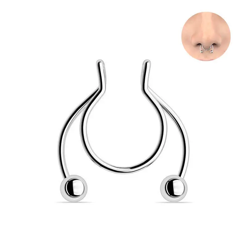 U Shaped Fake Nose Ring Hip Ho – обзор и цена Body Jewelry Septum