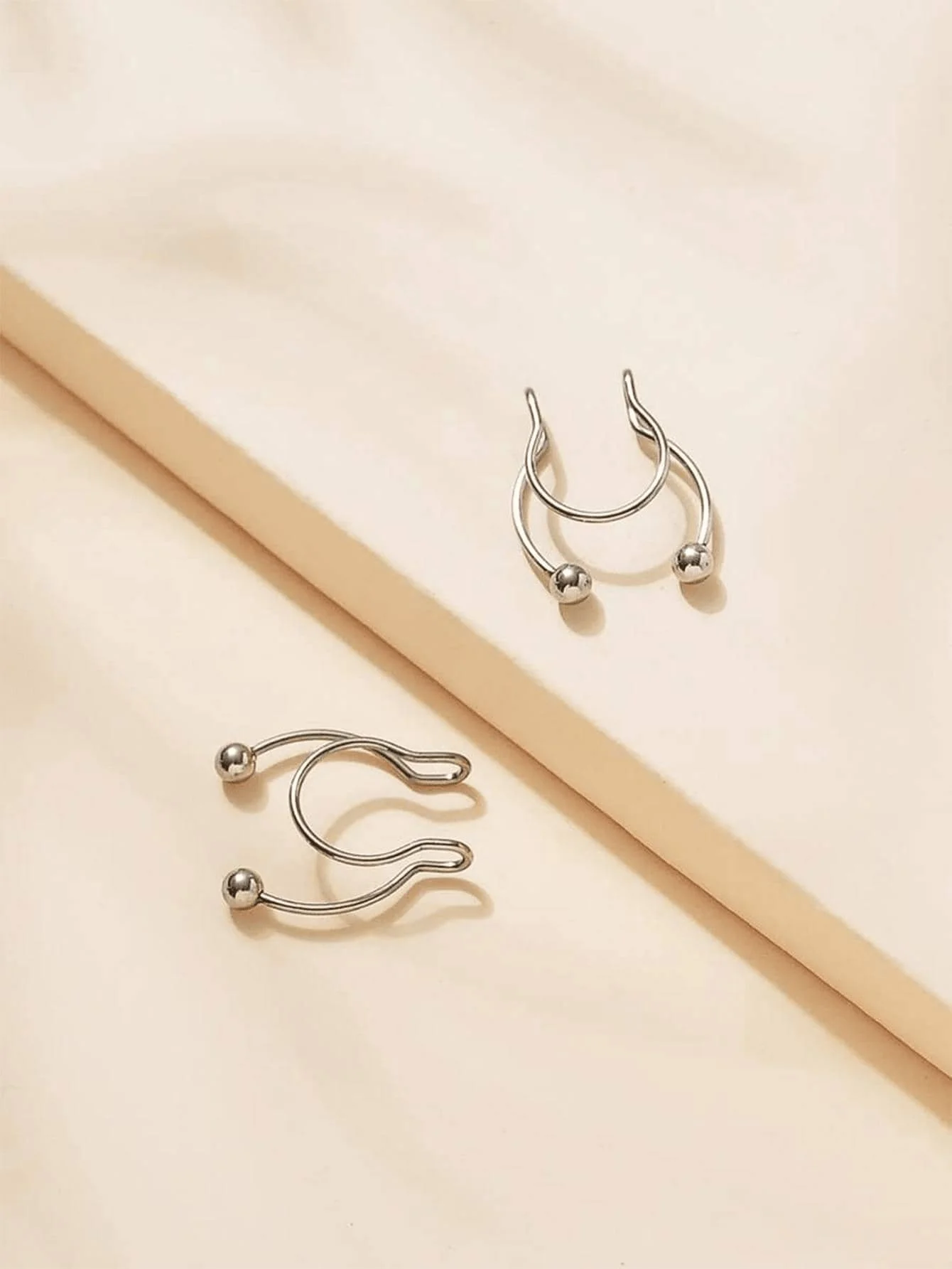 2pcs Stainless Steel Clip-On N – обзор и цена Body Jewelry Septum