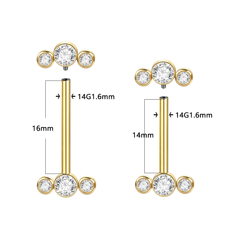 1/5PCS G23 Titanium PIERC Gold – обзор и цена Body Jewelry Changing Kit