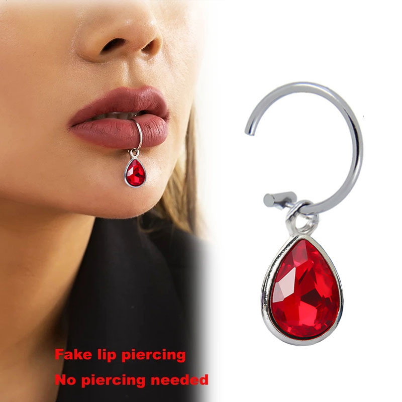 1Pc Fake Piercing Lip Clip Per – обзор и цена Body Jewelry Septum