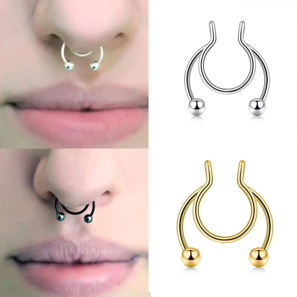2pcs Stainless Steel Fake Sept – обзор и цена Body Jewelry Septum