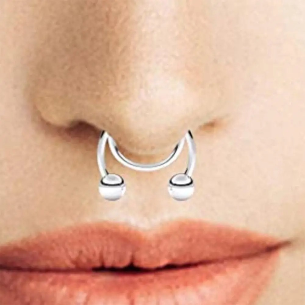 2pcs Stainless Steel Fake Sept – обзор и цена Body Jewelry Septum