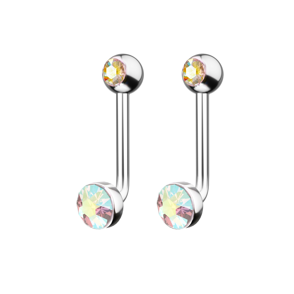 1PC F136 Titanium 14G CZ Gem P – обзор и цена Body Jewelry Vch