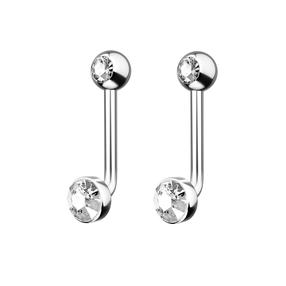 1PC F136 Titanium 14G CZ Gem P – обзор и цена Body Jewelry Vch