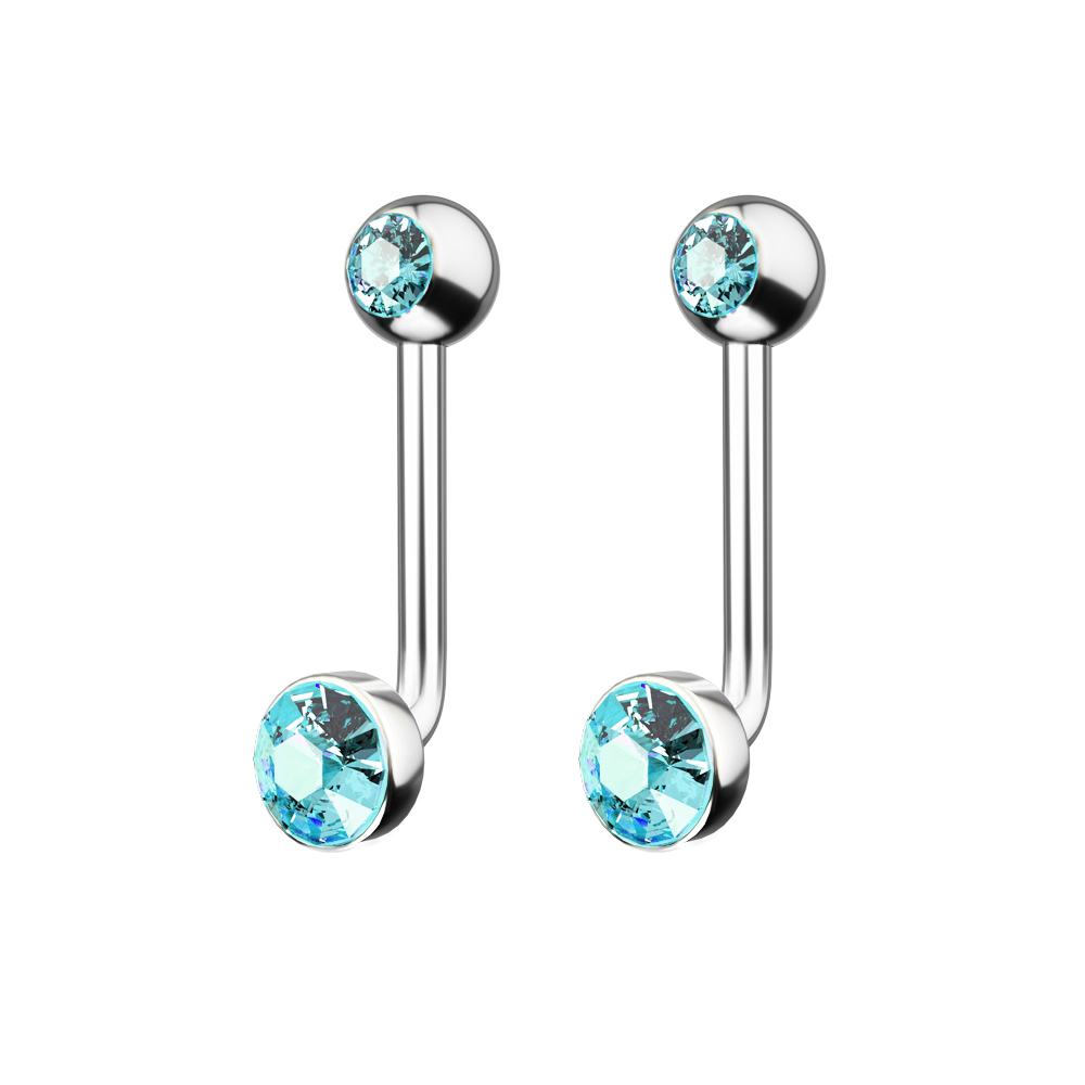 1PC F136 Titanium 14G CZ Gem P – обзор и цена Body Jewelry Vch