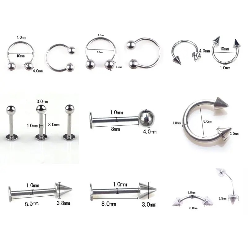 45/80/110Pcs Mix Styles Stainl – обзор и цена Body Jewelry Display Case