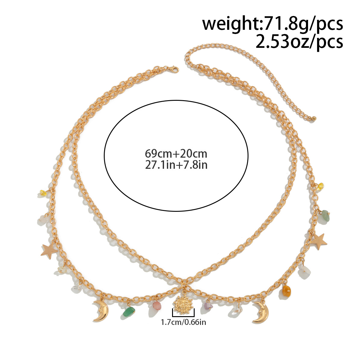 Boho Star Moon Sun Pendant Wai – обзор и цена Body Jewelry Gold