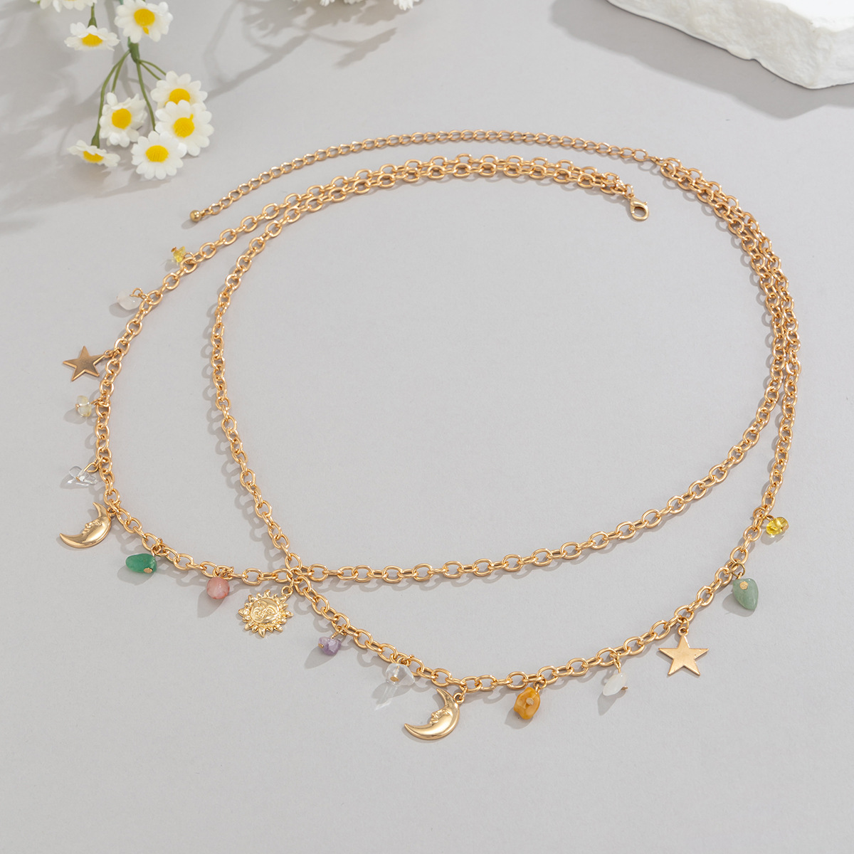 Boho Star Moon Sun Pendant Wai – обзор и цена Body Jewelry Gold