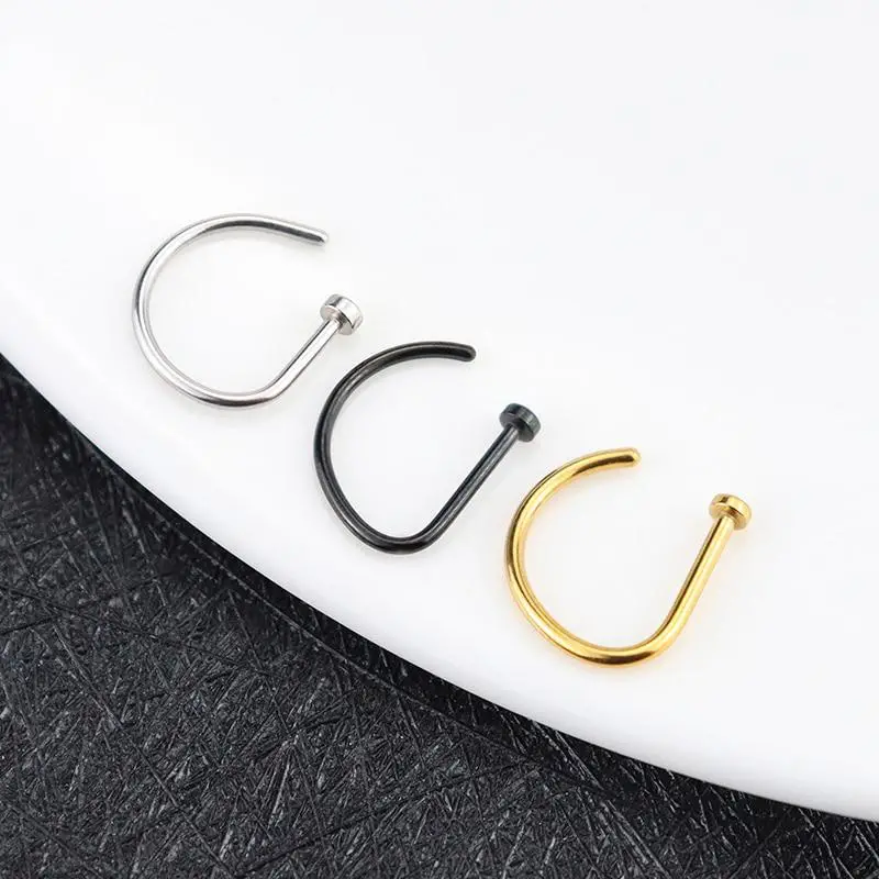 Fake Nose Ring Hoop Lip Labret – обзор и цена Body Jewelry Septum