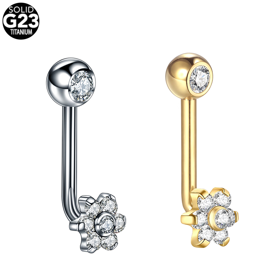 1pc 14G Titanium Flower Christ – обзор и цена Body Jewelry Vch