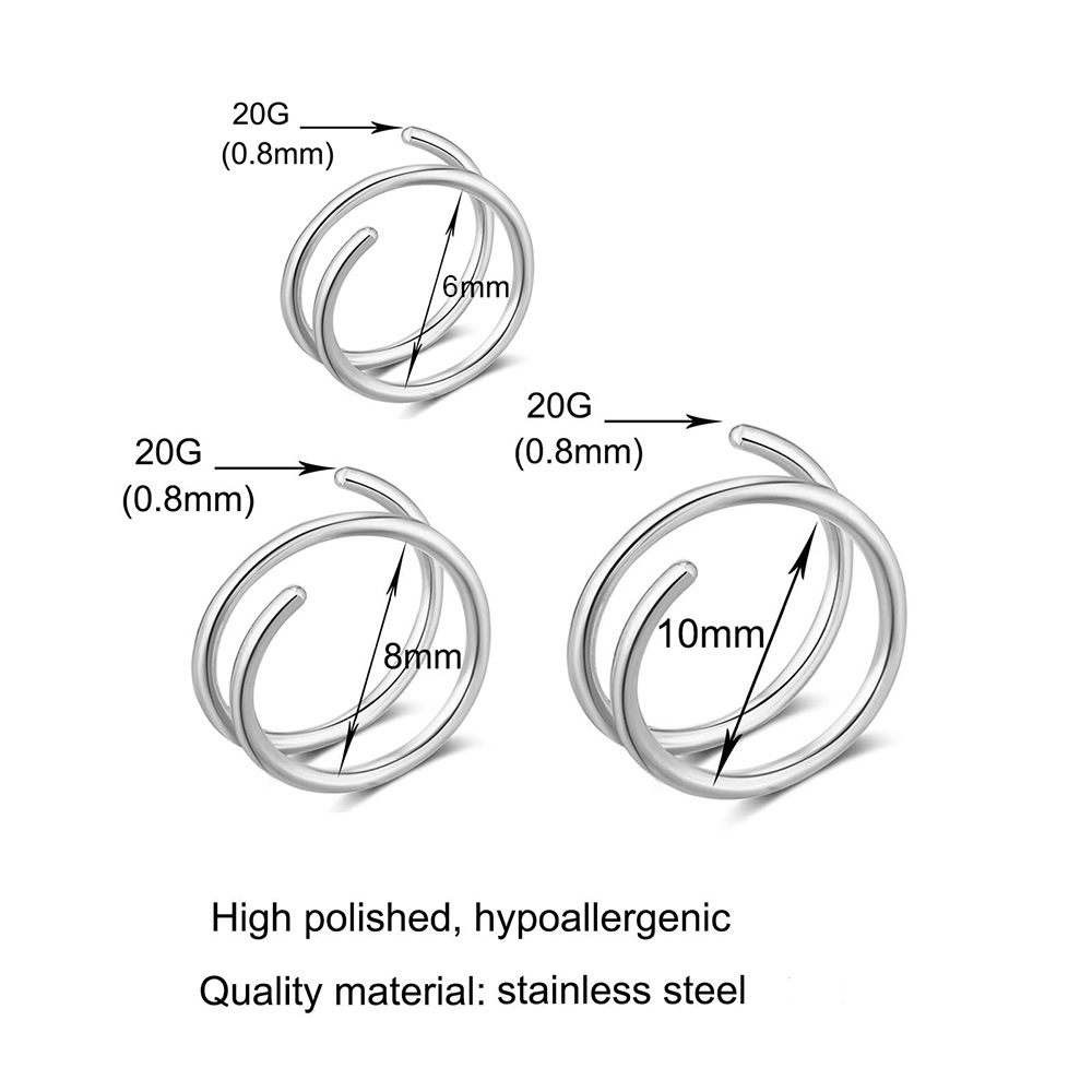 1PC Stainless Steel 316 Double – обзор и цена Body Jewelry Septum