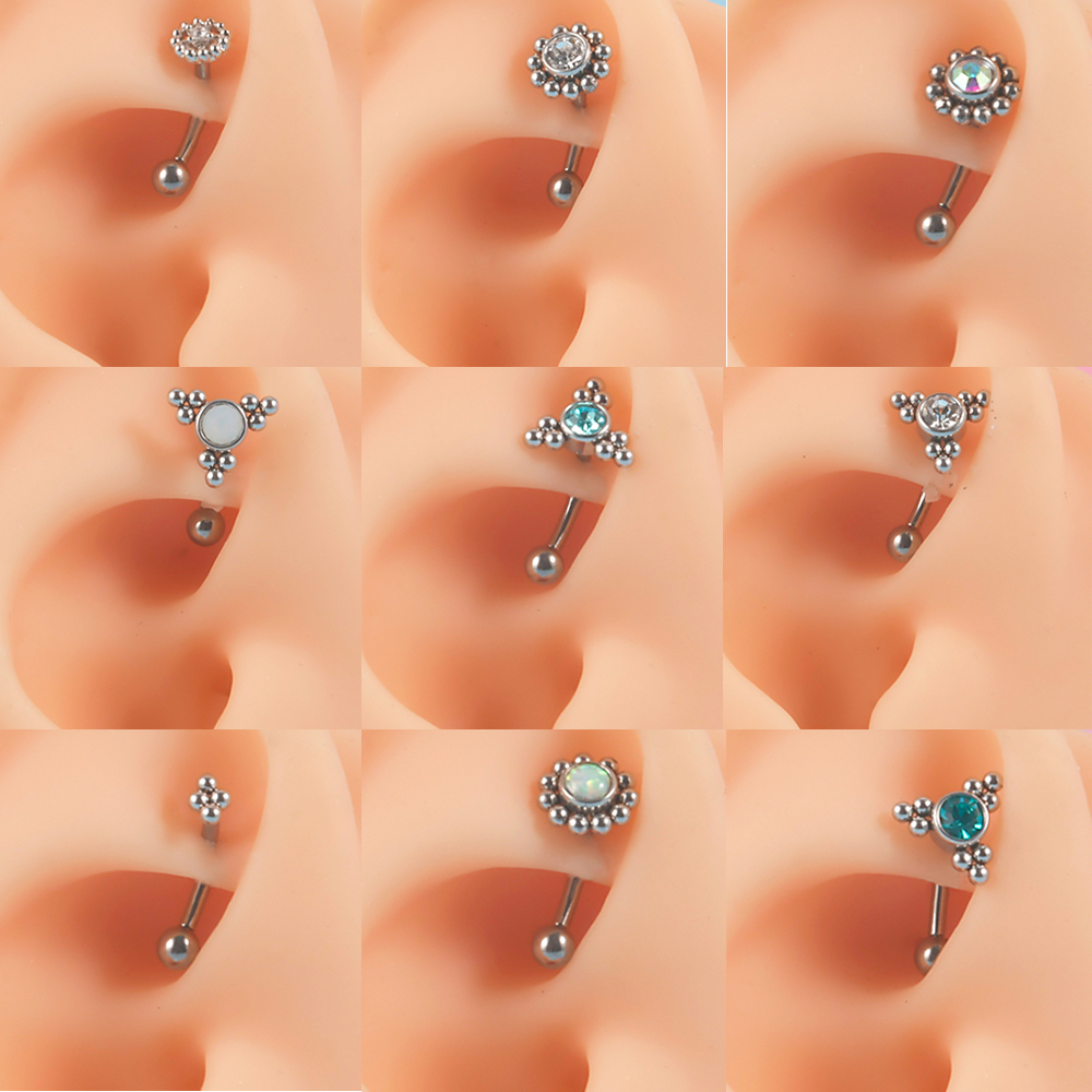 1PC G23 TItanium 16G Crystal R – обзор и цена Body Jewelry Barbell