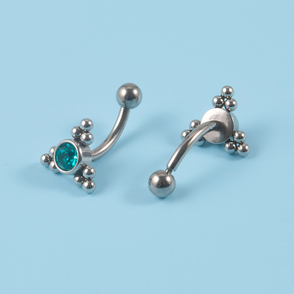 1PC G23 TItanium 16G Crystal R – обзор и цена Body Jewelry Barbell