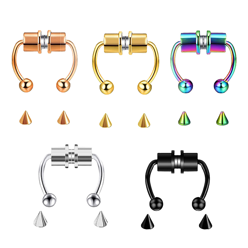 Women Fake Piercing Nose Ring  – обзор и цена Body Jewelry Septum