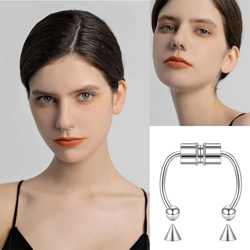 Women Fake Piercing Nose Ring  – обзор и цена Body Jewelry Septum