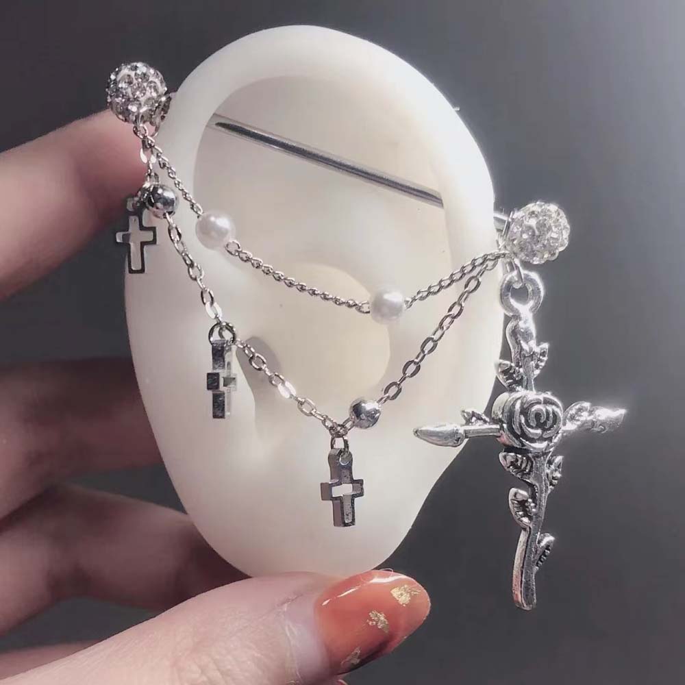1PC Industrial Scaffold Barbel – обзор и цена Body Jewelry Industrial