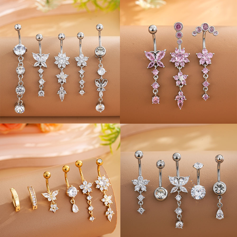3-8pcs/lot Mixed-Style Belly B – обзор и цена Body Jewelry Changing Kit