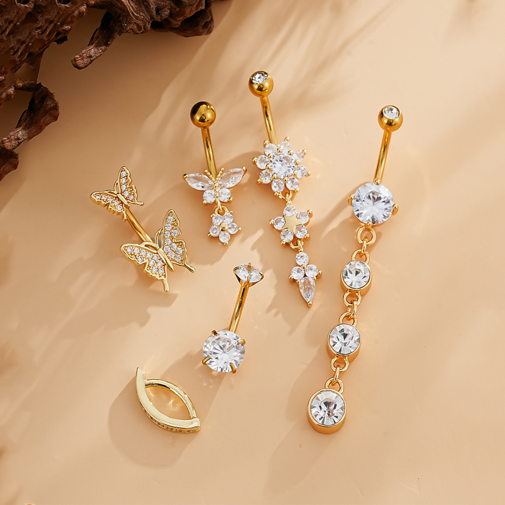 3-8pcs/lot Mixed-Style Belly B – обзор и цена Body Jewelry Changing Kit