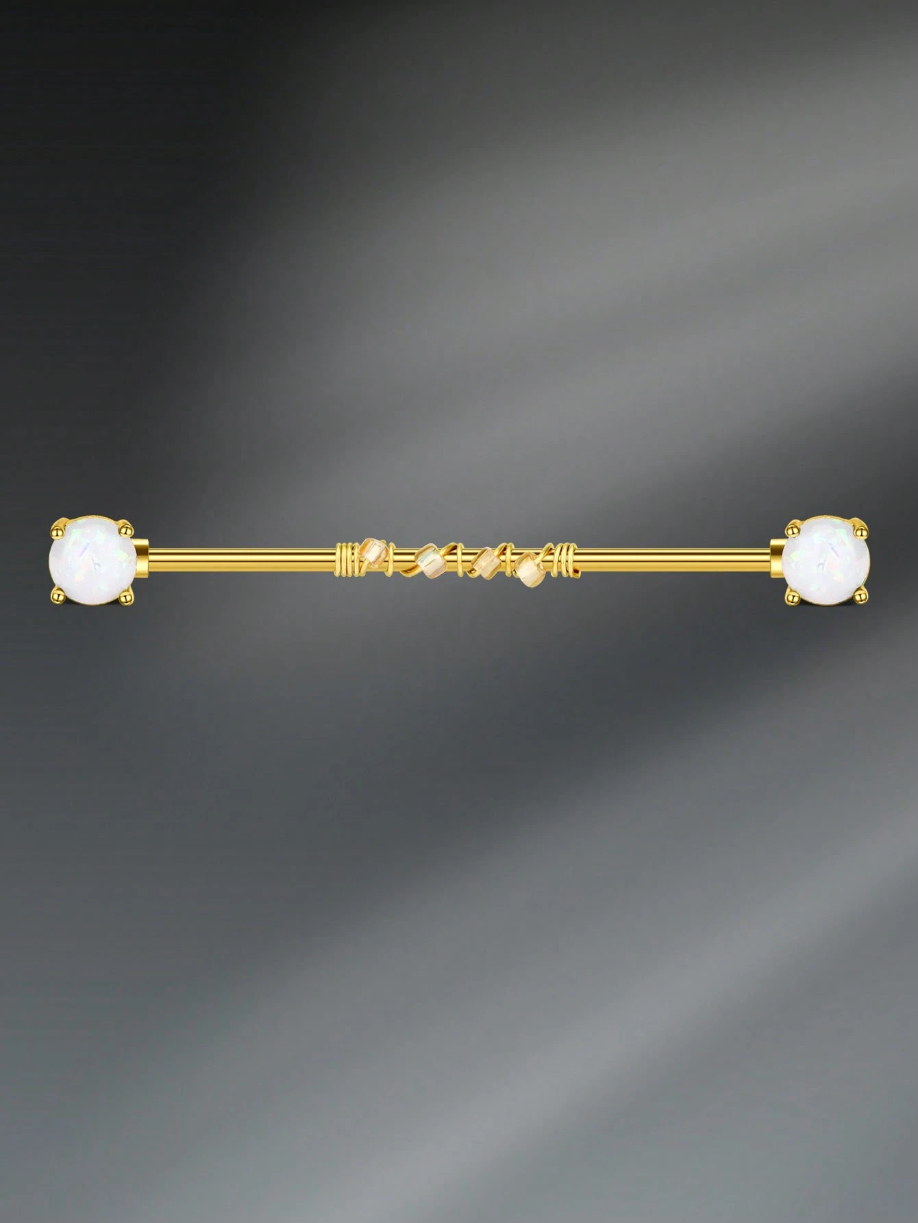 14G 38Mm Gold Industrial Barbe – обзор и цена Body Jewelry Industrial
