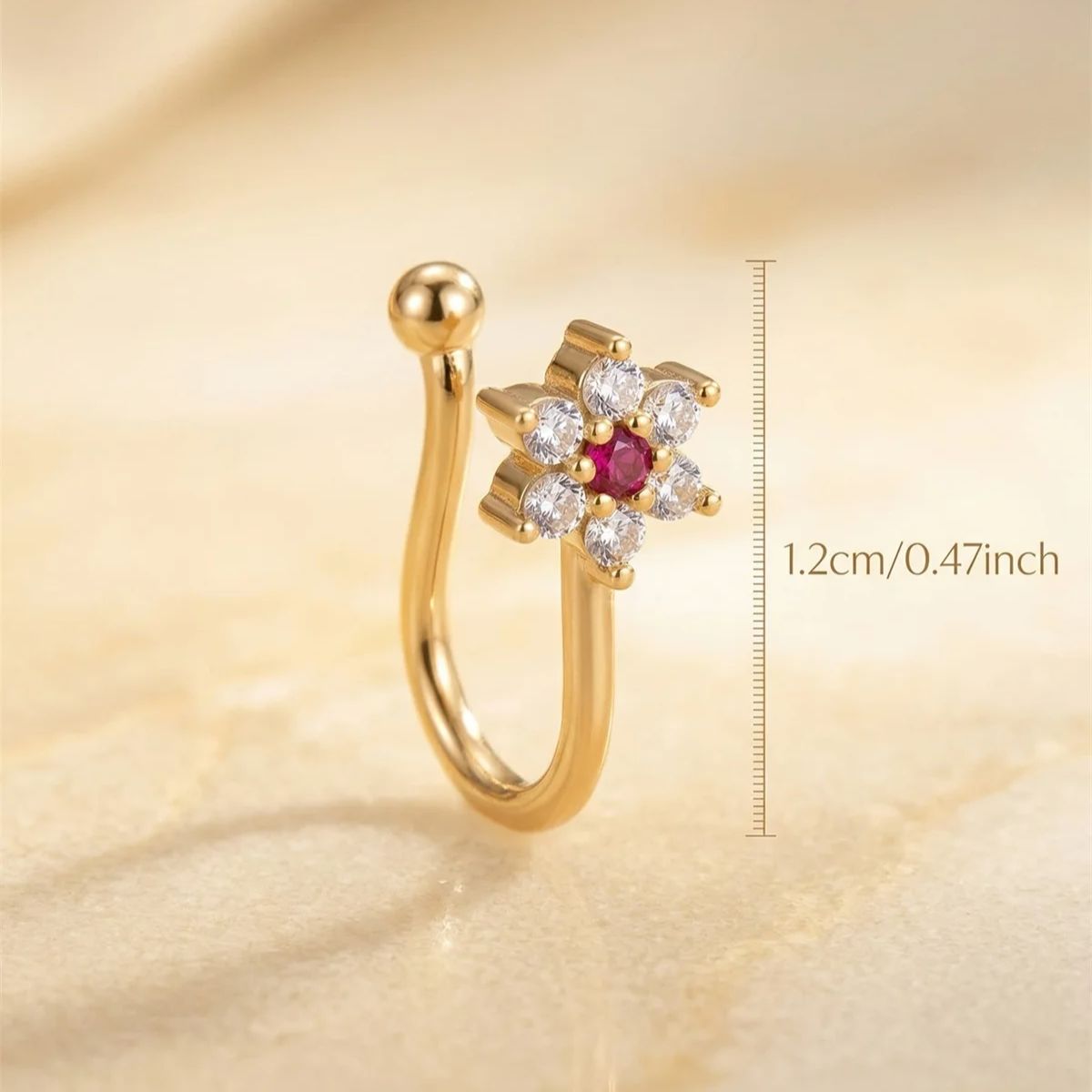 1PC Flower Shaped No Piercing  – обзор и цена Body Jewelry On Sale