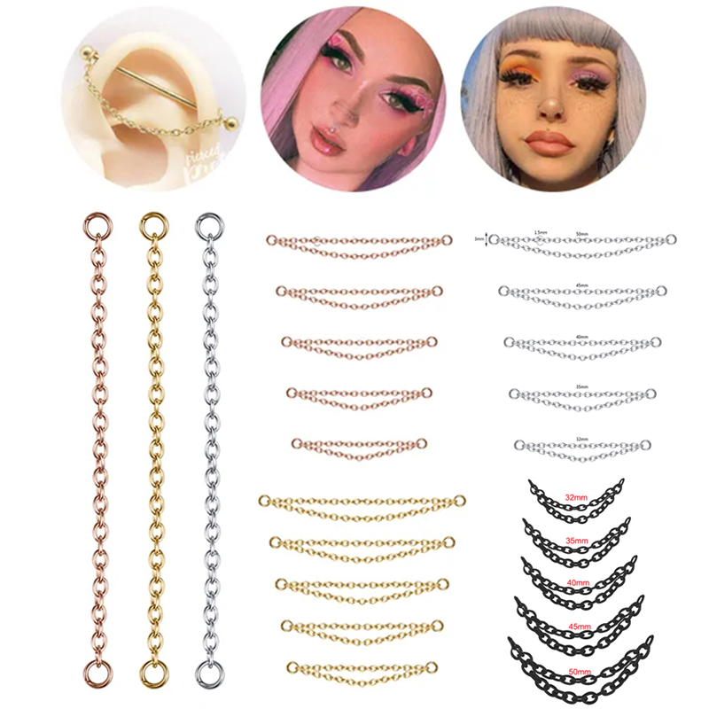 1PC Silver/Gold Color Nose Cha – обзор и цена Body Jewelry Industrial