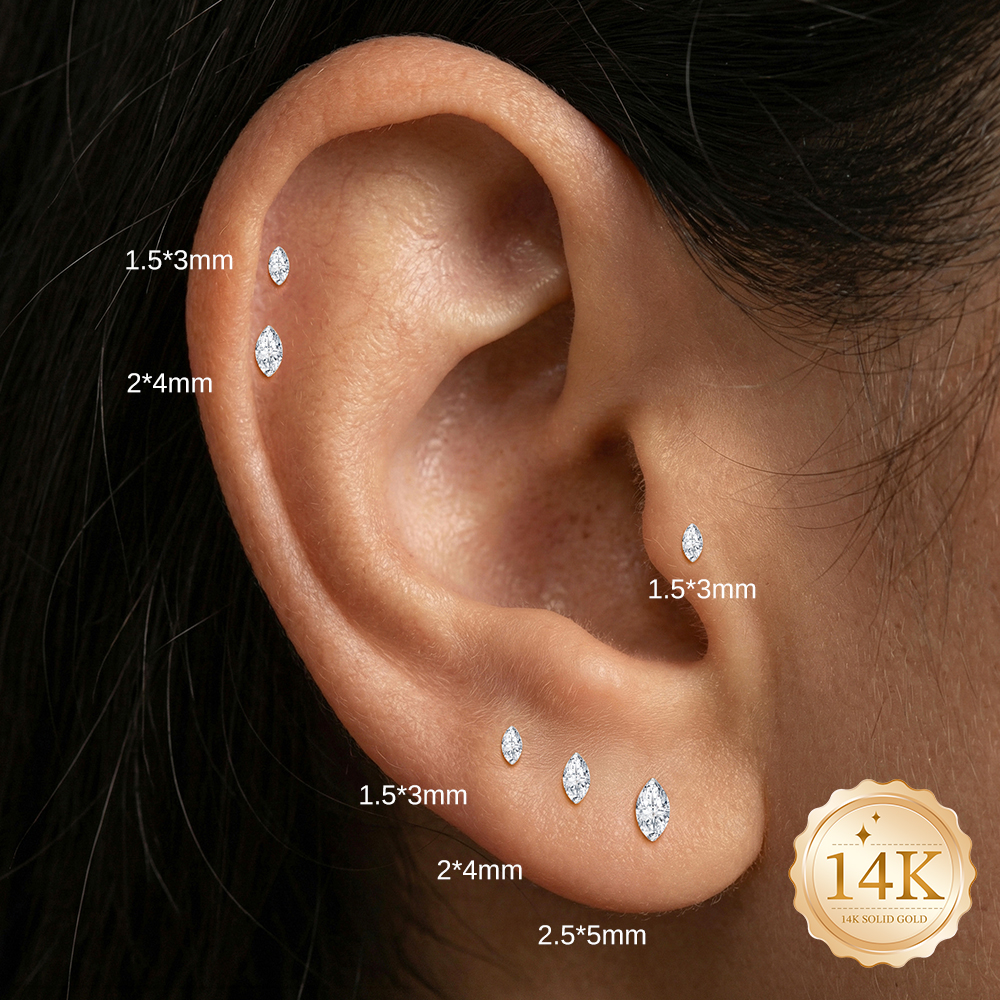 CANNER 1PC 14K Solid Gold Deli – обзор и цена Body Jewelry Titanium