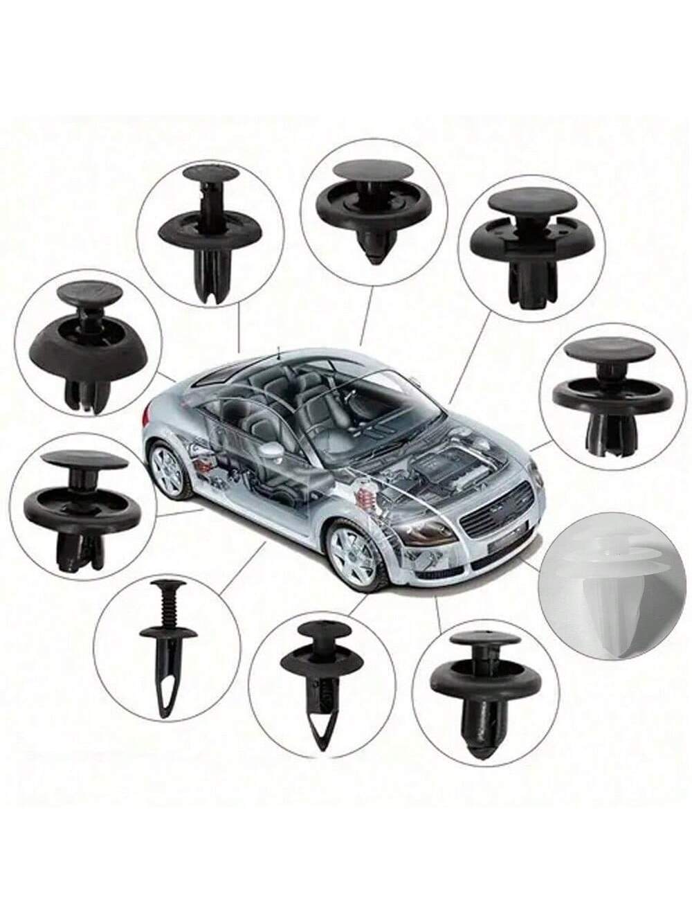 100pcs Auto Fastener Clip Kit  – обзор и цена Body Jewelry Retainers