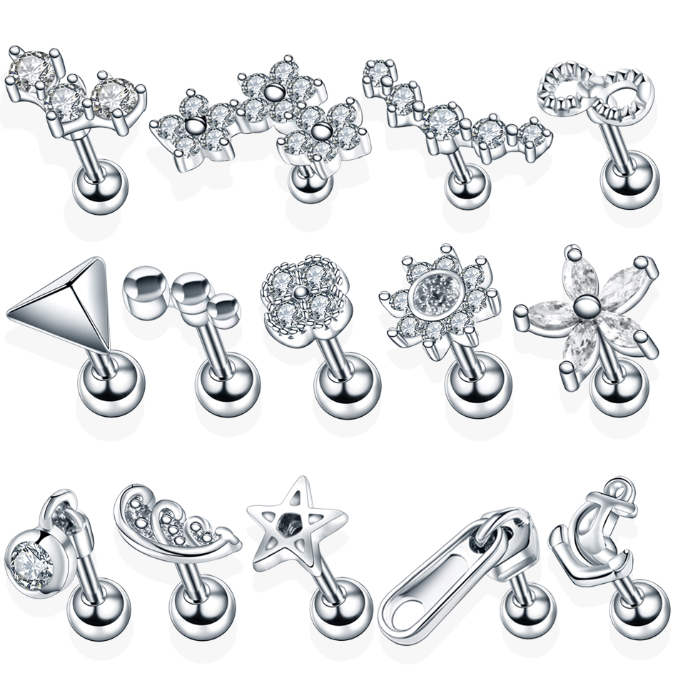 1Pc Steel Ear Cartilage Stud H – обзор и цена Body Jewelry Barbell