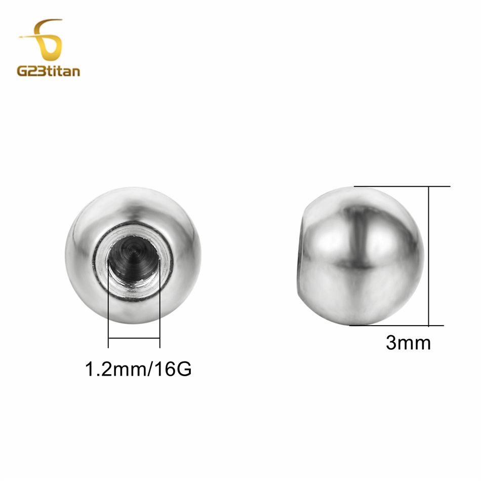 2pcs 16G 14G 3mm 4mm 5mm G23 T – обзор и цена Body Jewelry Barbell