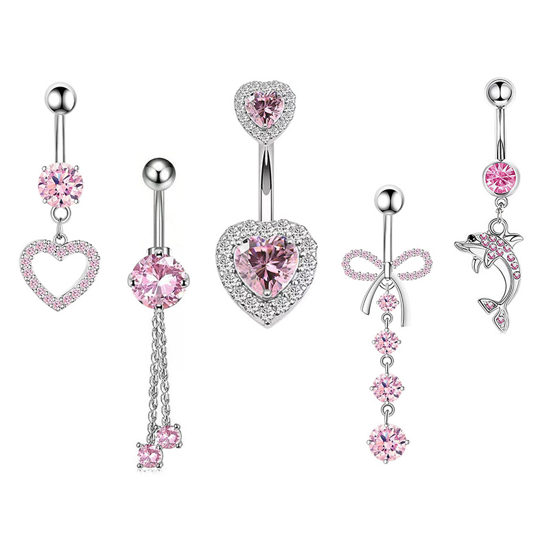 1PCS Pink Crown Belly Button R – обзор и цена Body Jewelry Barbell