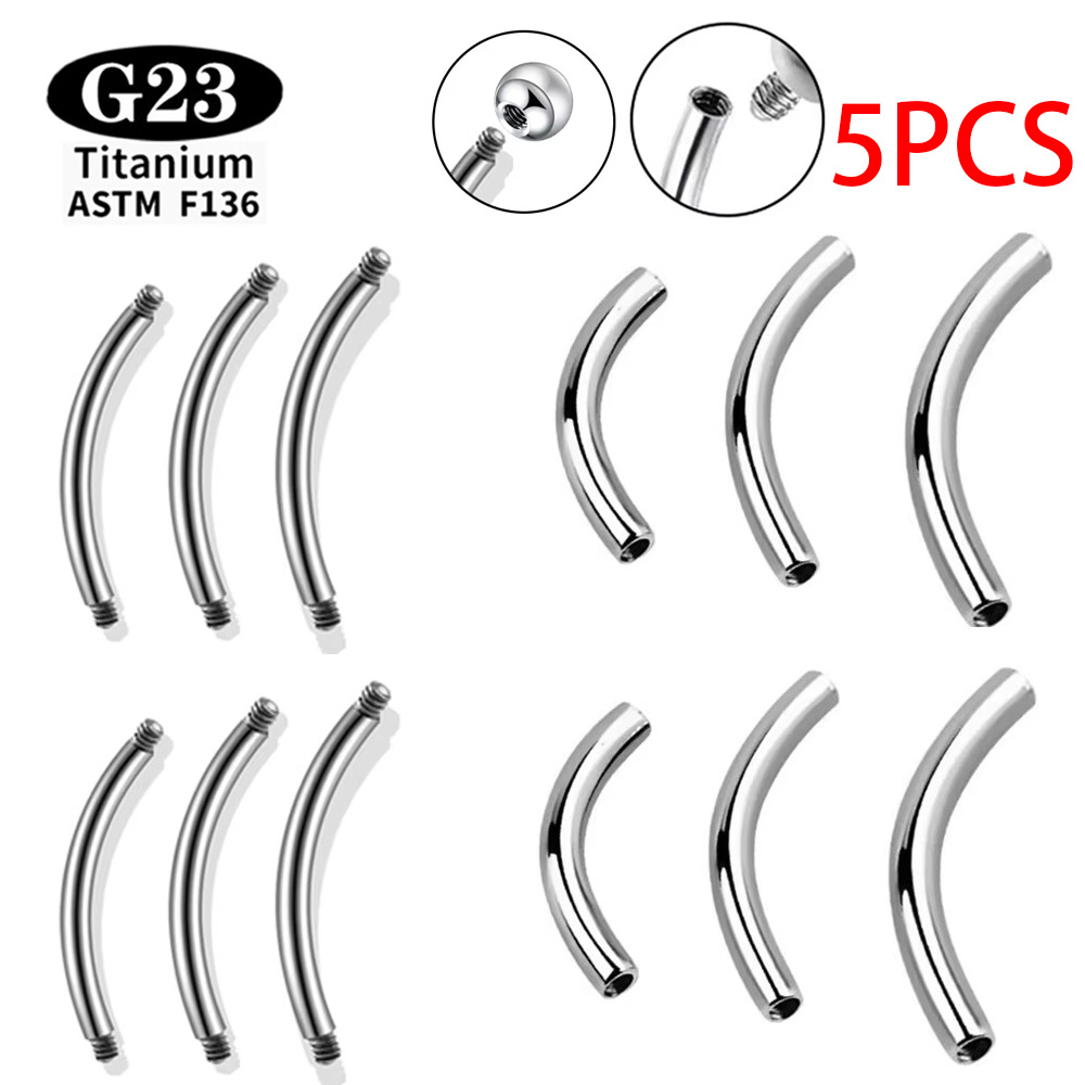 5 Pcs/Lot ASTM F136 Titanium I – обзор и цена Body Jewelry Barbell