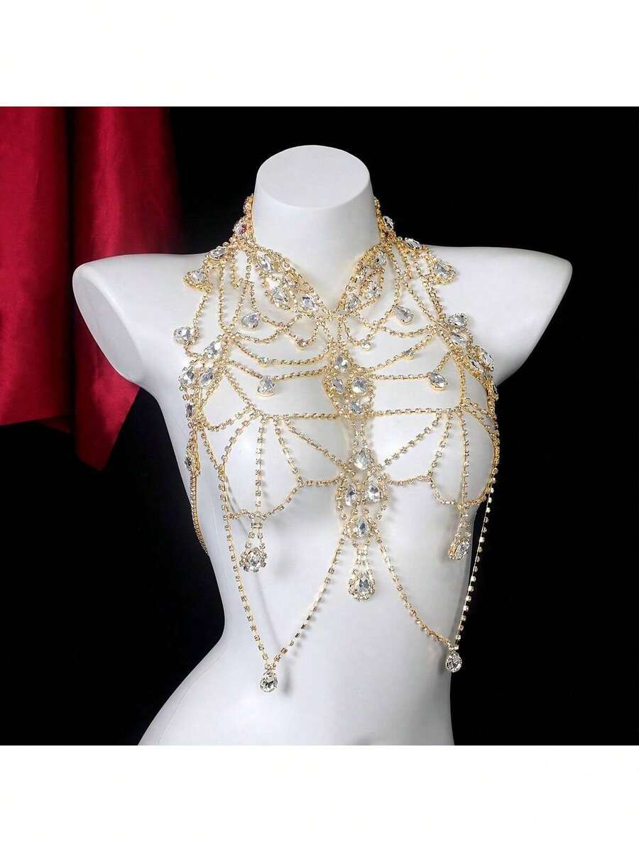 Rhinestone Body Chain Bra Neck – обзор и цена Body Jewelry Chains