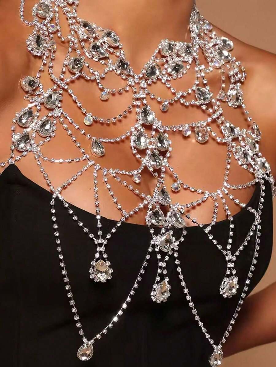 Rhinestone Body Chain Bra Neck – обзор и цена Body Jewelry Chains
