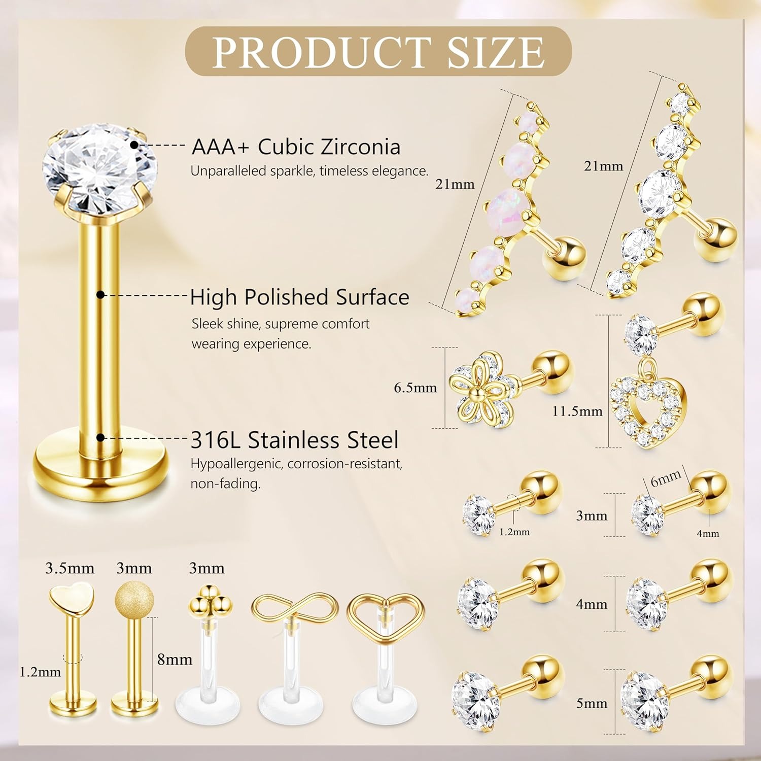 Bobisty 24Pcs 16G Tragus Pierc – обзор и цена Body Jewelry Septum