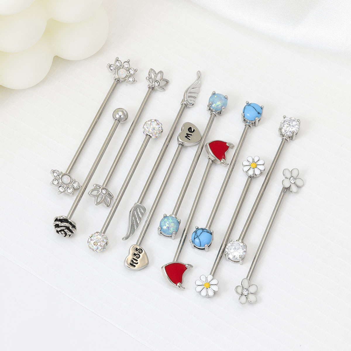 16G Arrows Hearts Industrial B – обзор и цена Body Jewelry Barbell