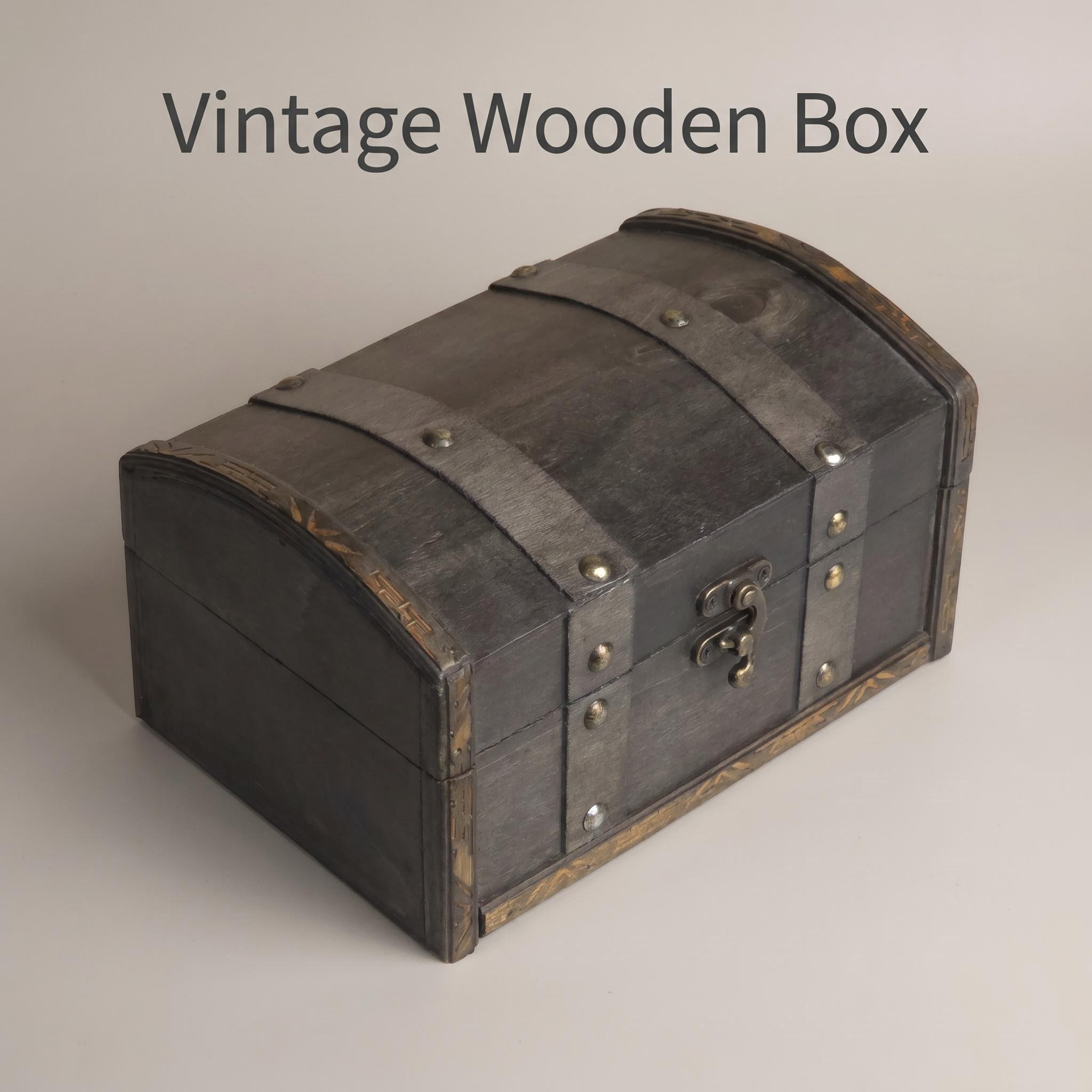Vintage Wooden Box Treasure Ch – обзор и цена Body Jewelry Display Case