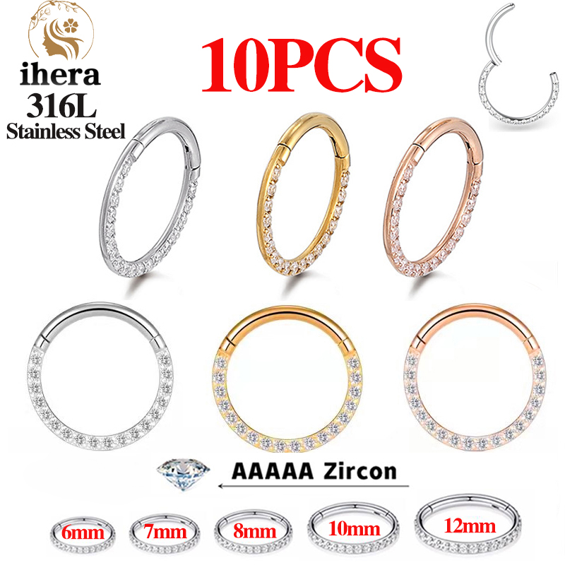 1/10PCS Stainless Steel Nose R – обзор и цена Body Jewelry Septum